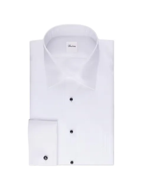 Stenströms Plaza pleated-front tuxedo shirt