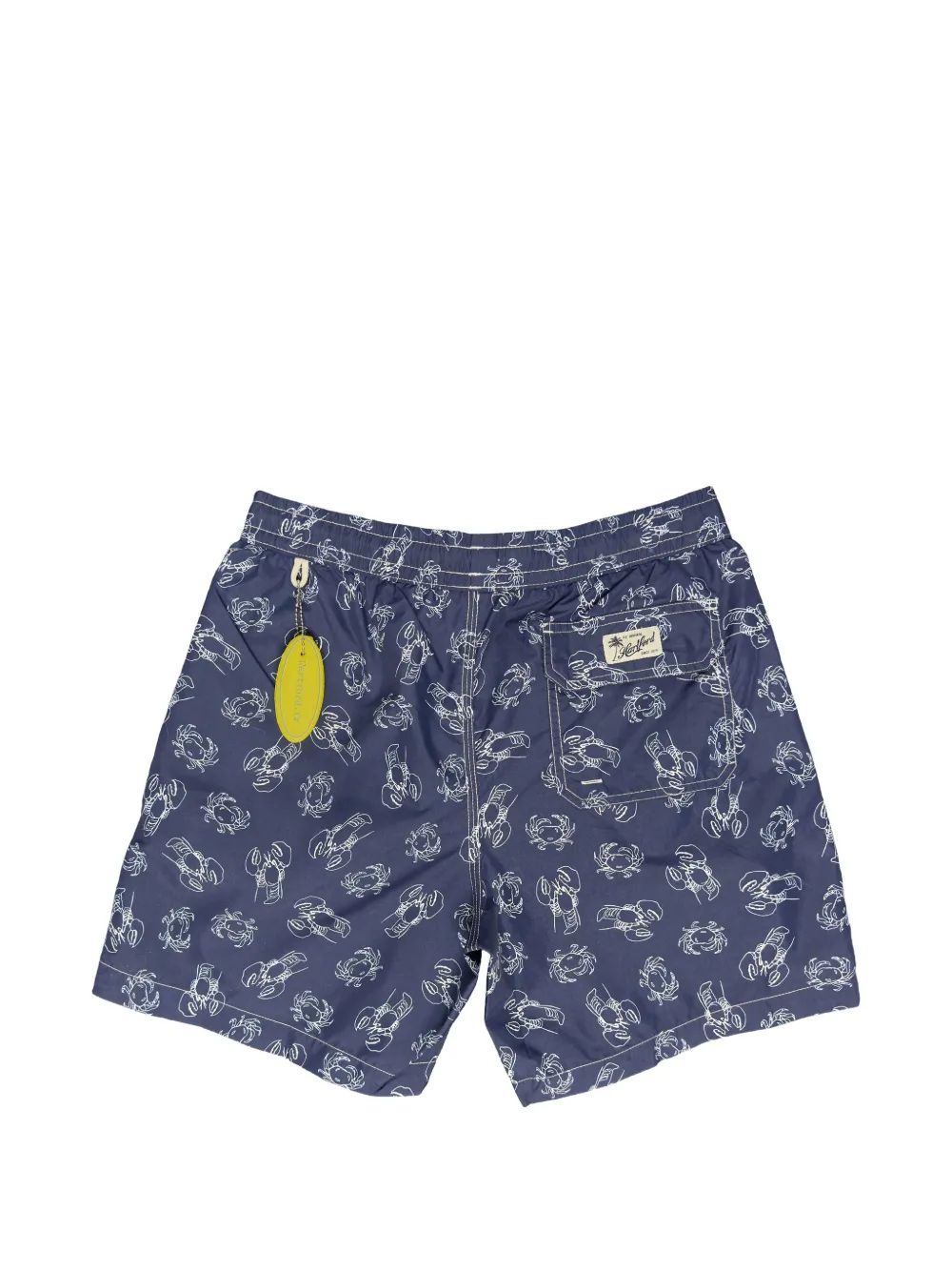  Hartford Lobster-print Drawstring Swim Shorts - Azul 