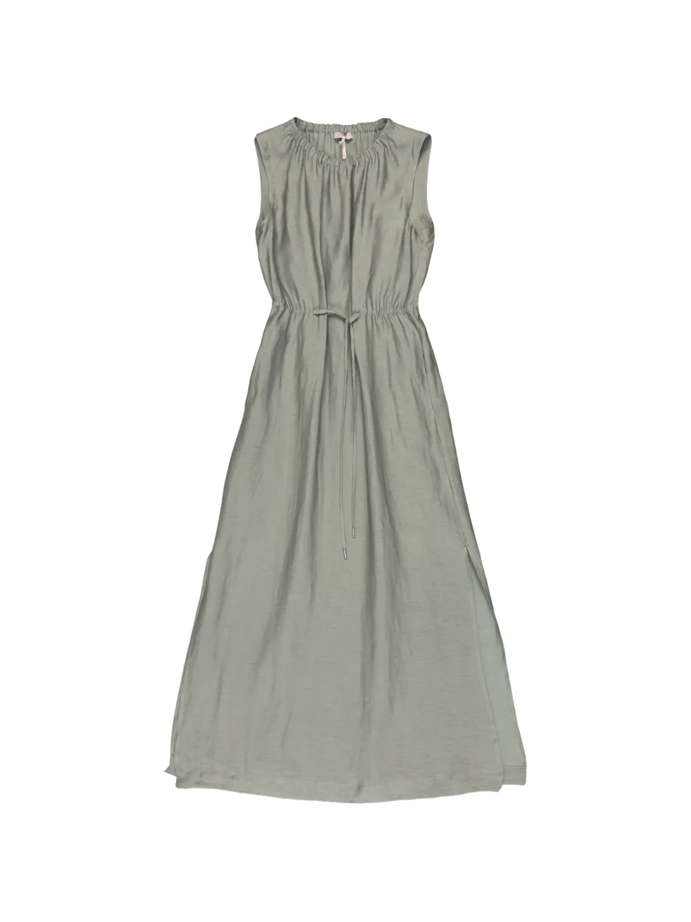 Peserico drawstring-waist gathered-neck midi dress - Grün