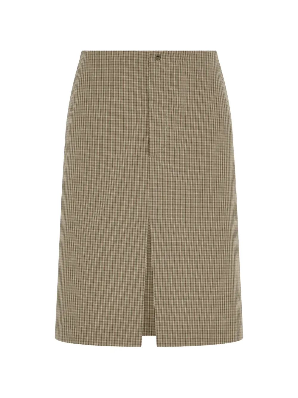 6397 check-pattern A-line skirt - Marrone