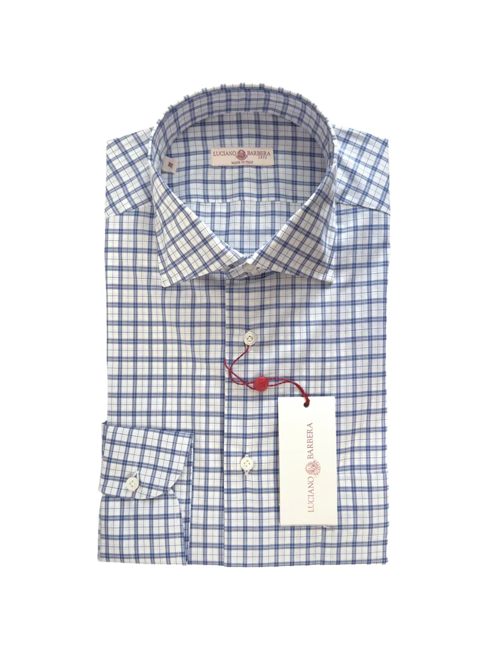 Luciano Barbera plaid-pattern button-down shirt - White