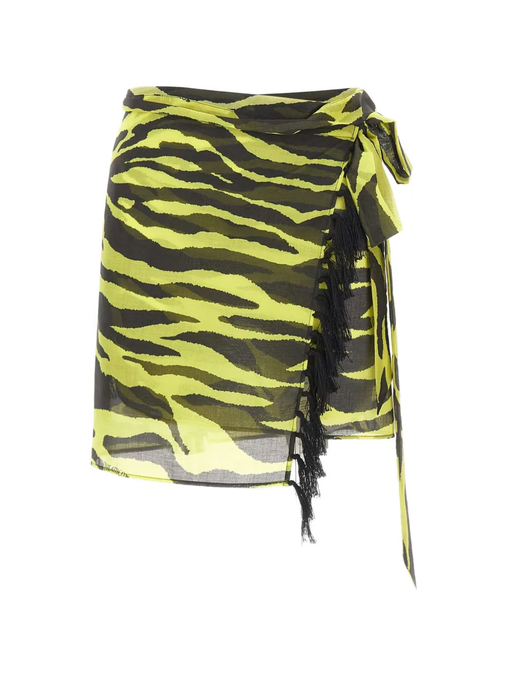 The Attico zebra-print skirt - Gelb