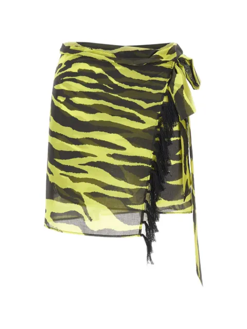 The Attico falda con estampado de cebra