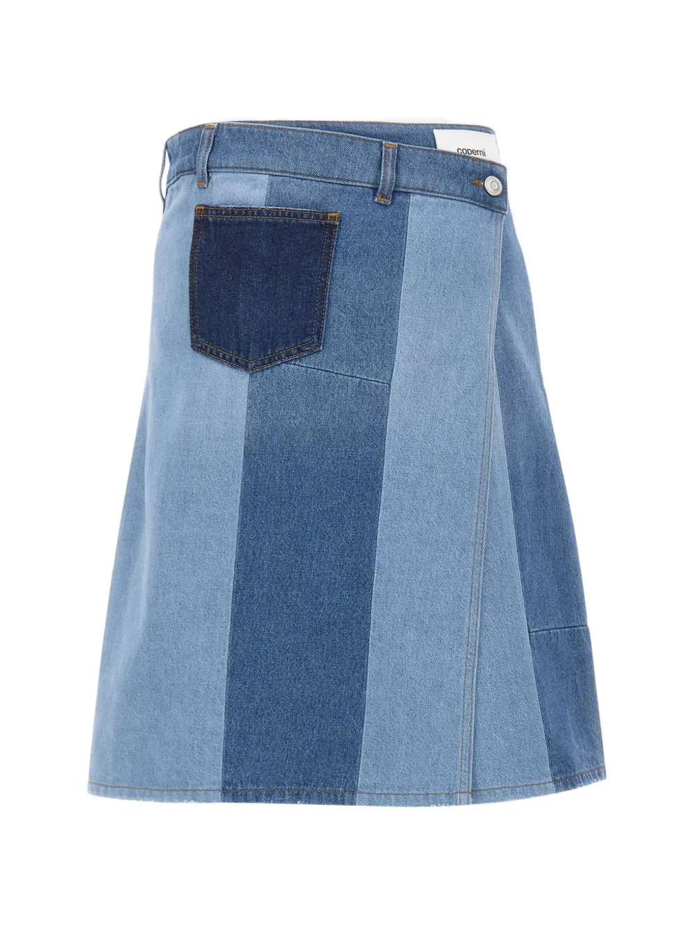 Coperni Spijkerrok met patchwork Blauw