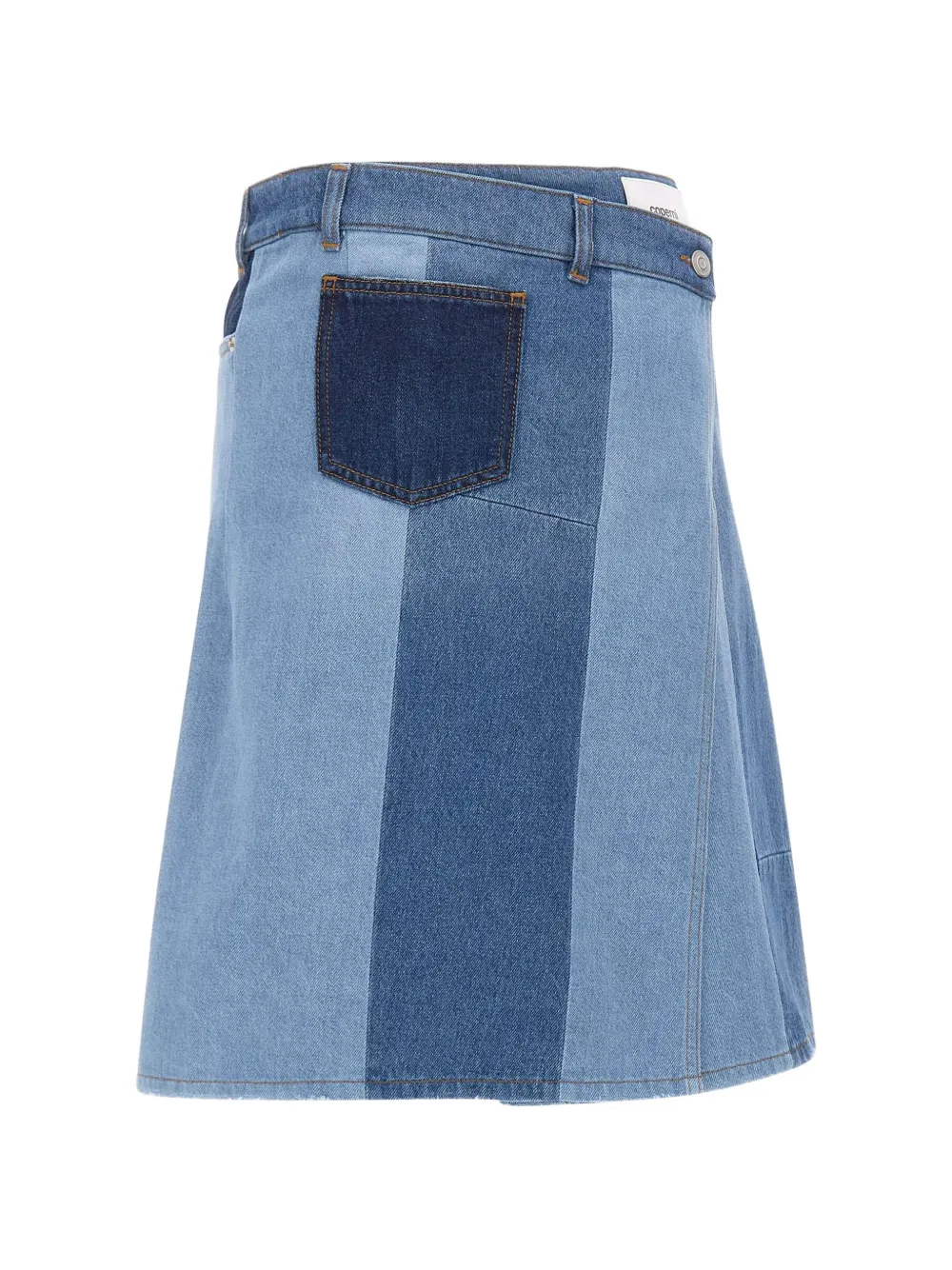 Coperni Spijkerrok met patchwork Blauw