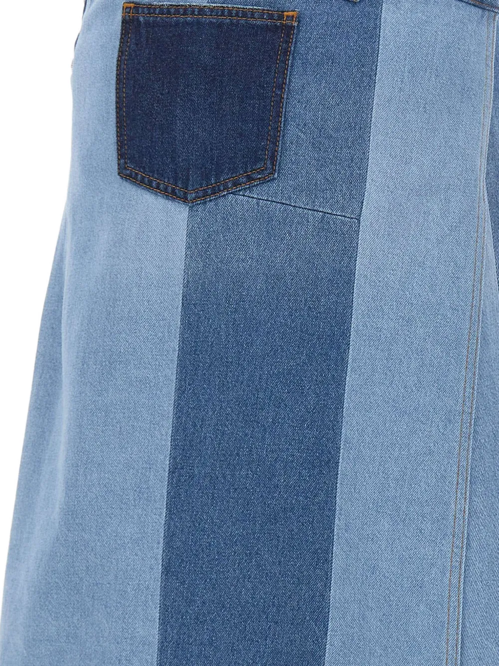 Coperni Spijkerrok met patchwork Blauw
