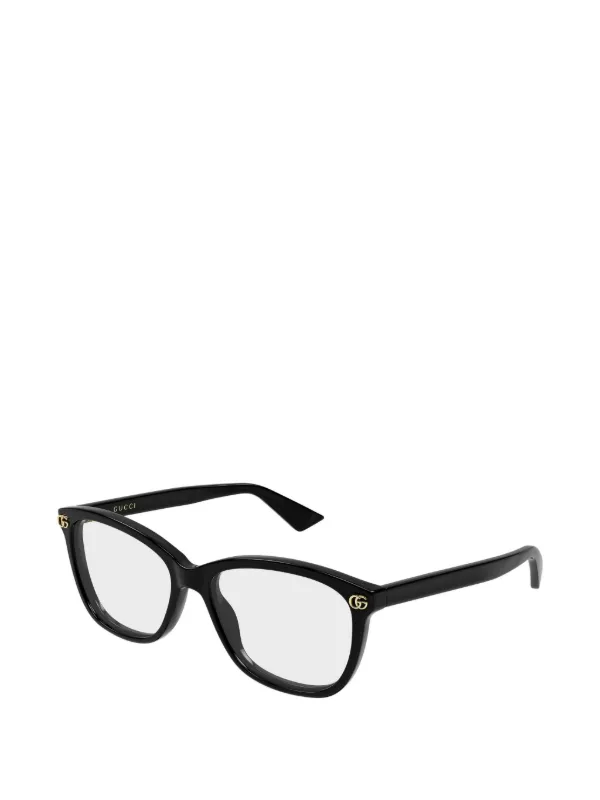 Gucci Eyewear Double G cat-eye Glasses | Black | FARFETCH