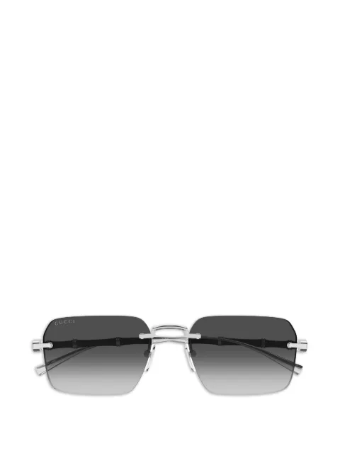 Gucci Eyewear bamboo-detail rimless sunglasses