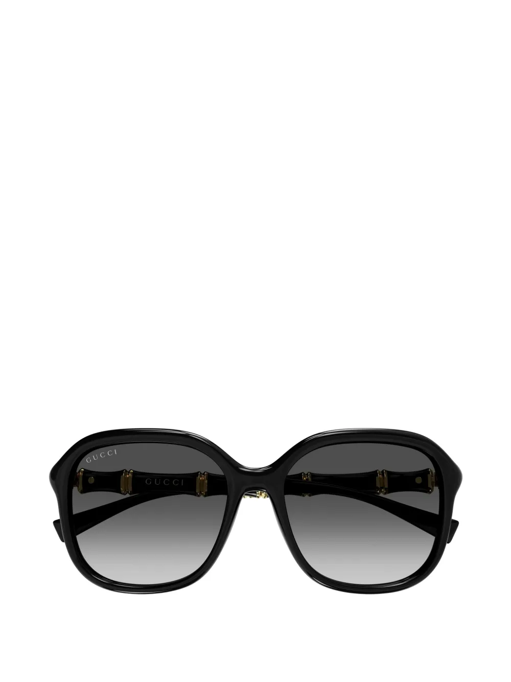 Gucci Eyewear bamboo-detail geometric-frame sunglasses - Nero