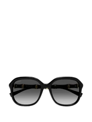 Gucci Eyewear バンブースクエアフレーム サングラス | ブラウン