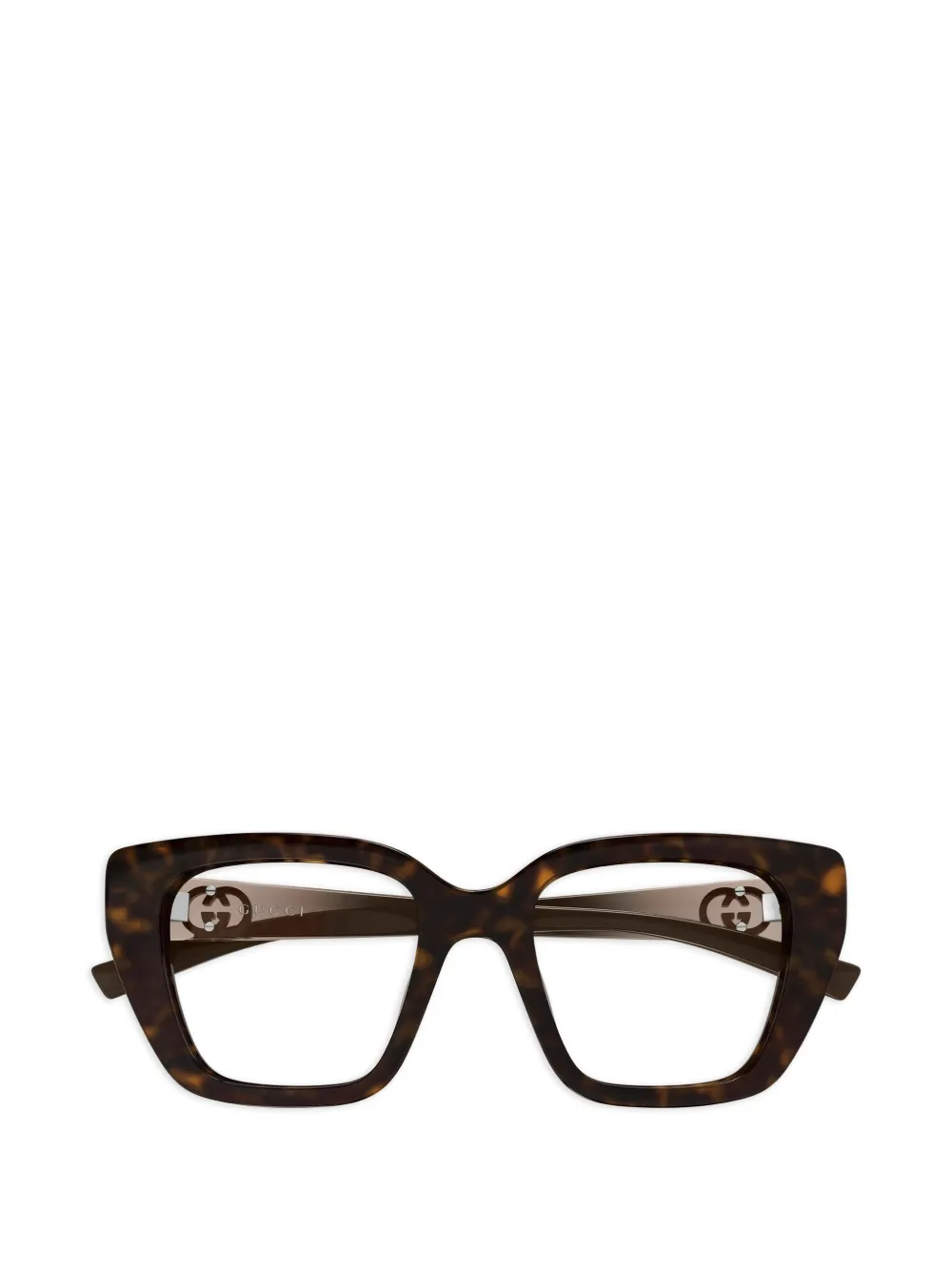 Gucci Eyewear square-frame Interlocking G glasses - Braun