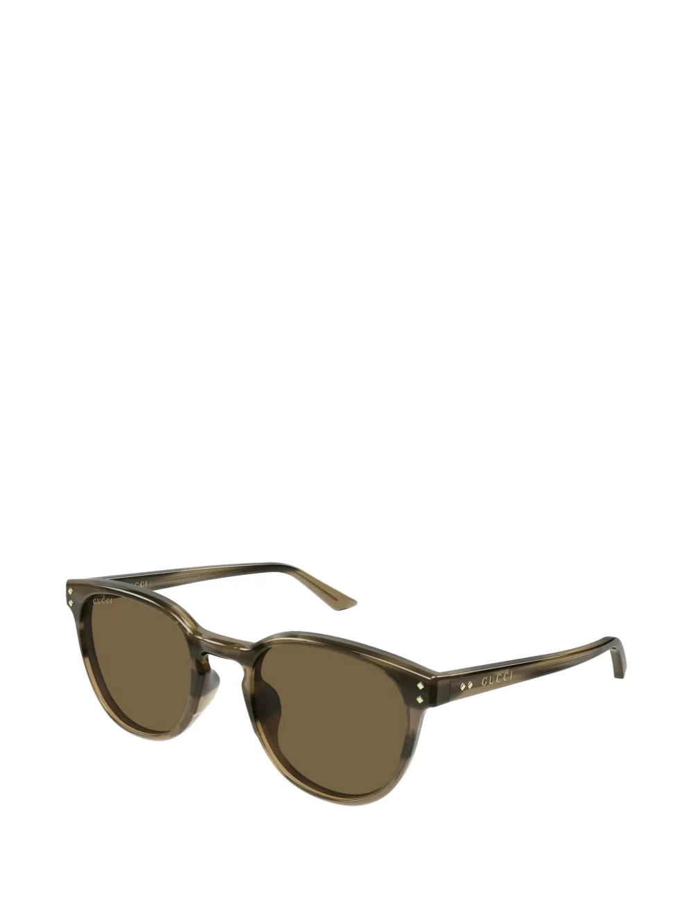Gucci Eyewear Zonnebril met rond montuur Bruin
