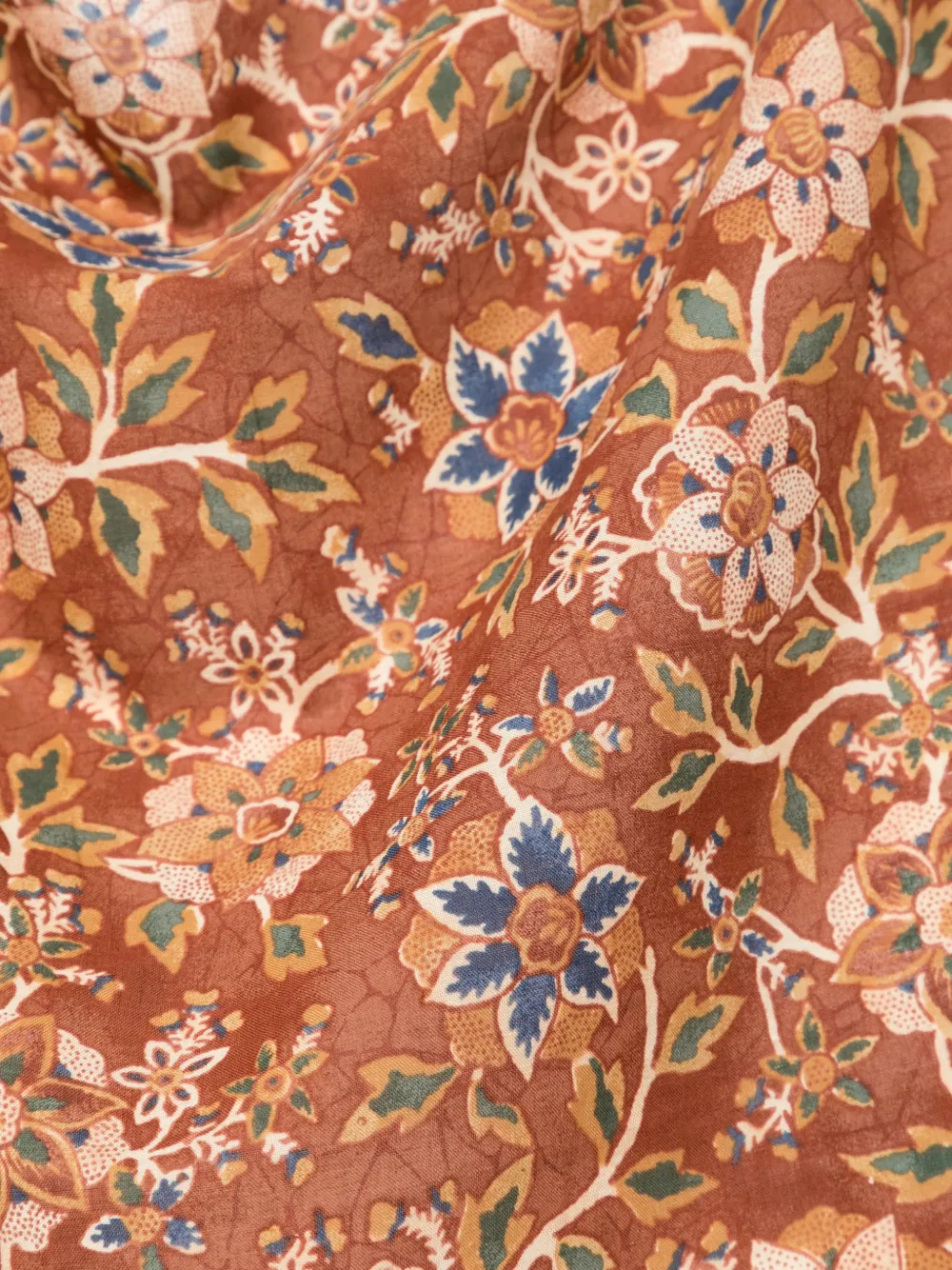  Visvim Foulard Con Stampa A Fiori - Marrone 