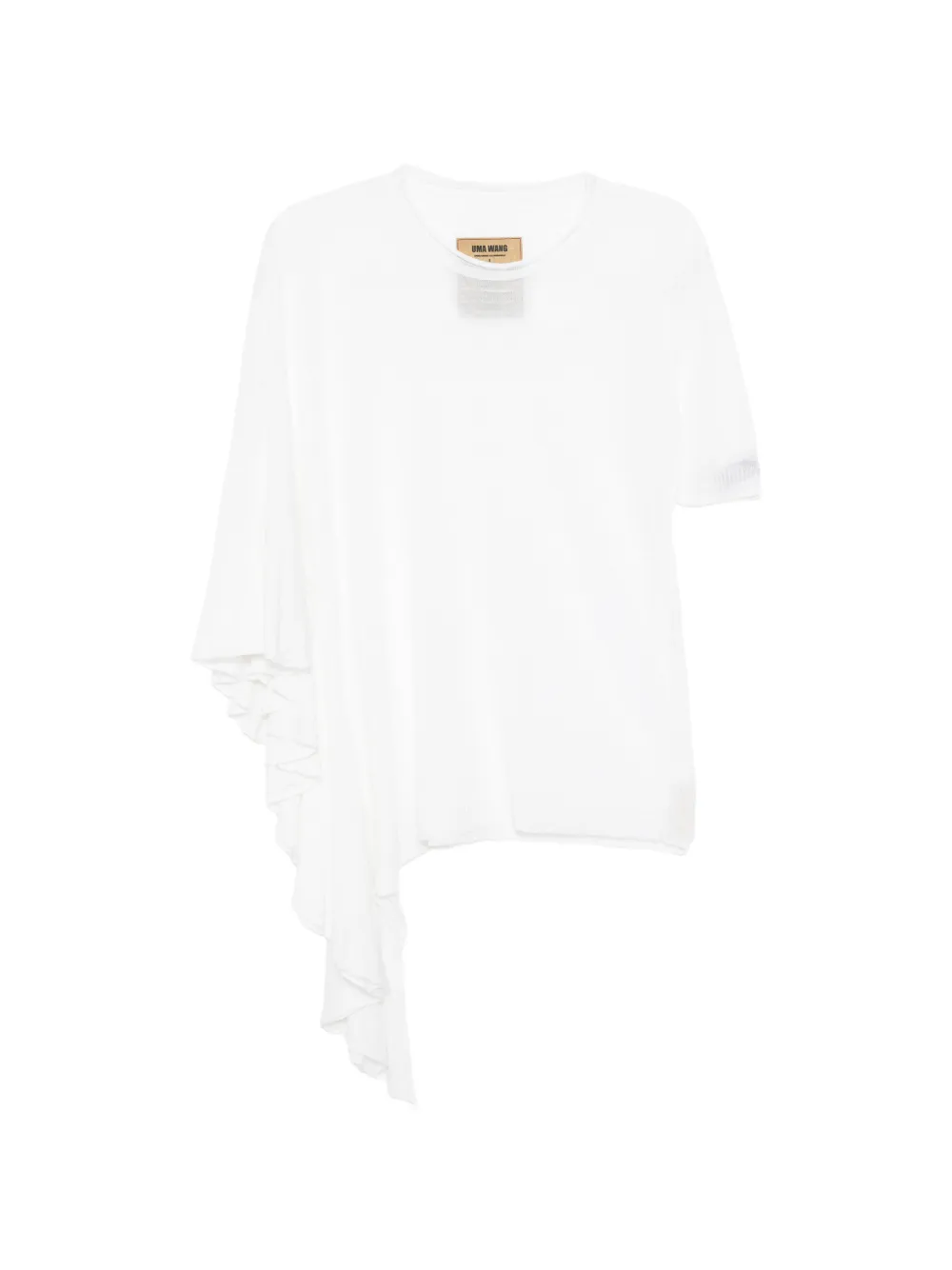 Uma Wang asymmetric-sleeve T-shirt - Bianco