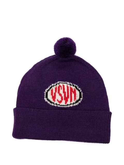 visvim pom-pom intarsia-knit beanie hat