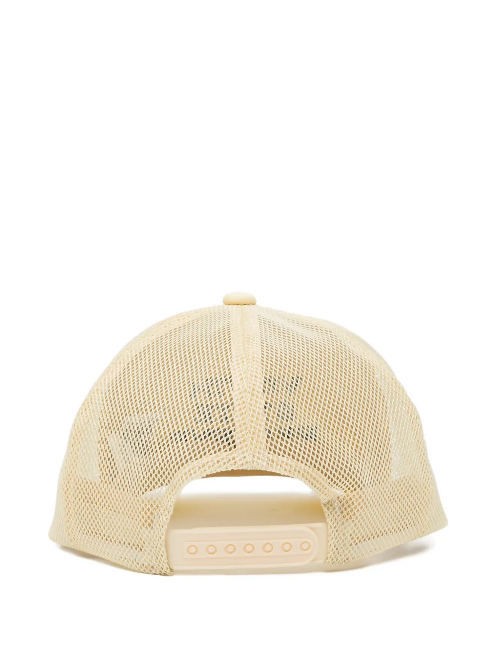Visvim Mesh-panel Embroidered Cap In Yellow