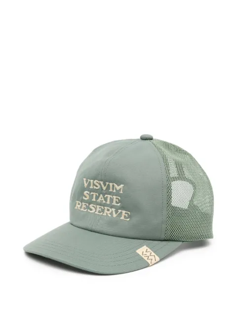 visvim mesh-panelled embroidered cap