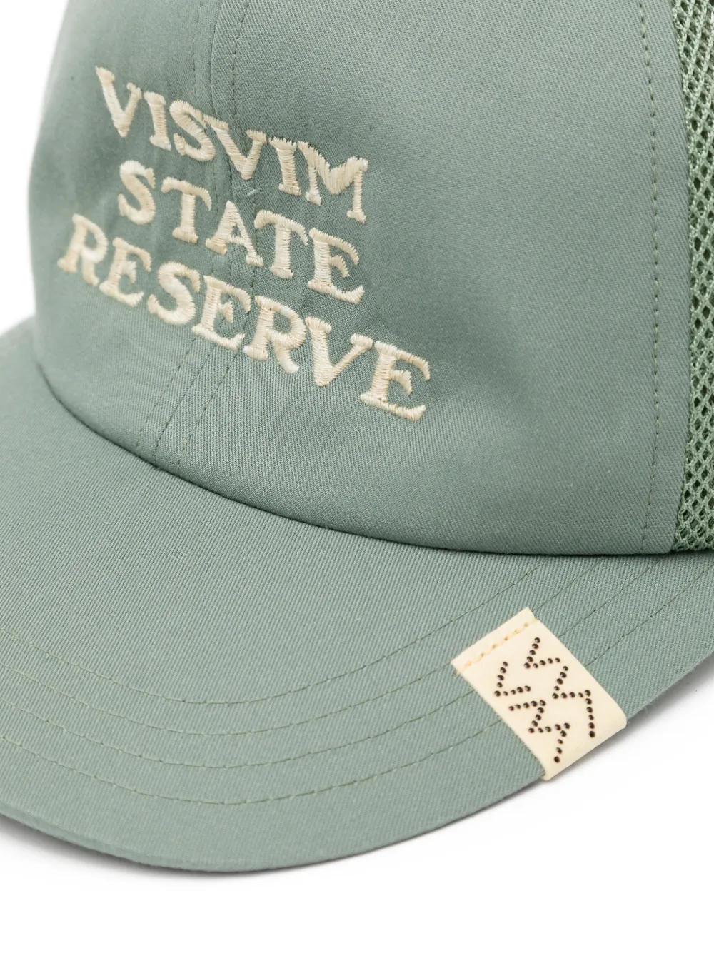  Visvim Gorra Bordada Con Panel De Malla - Verde 