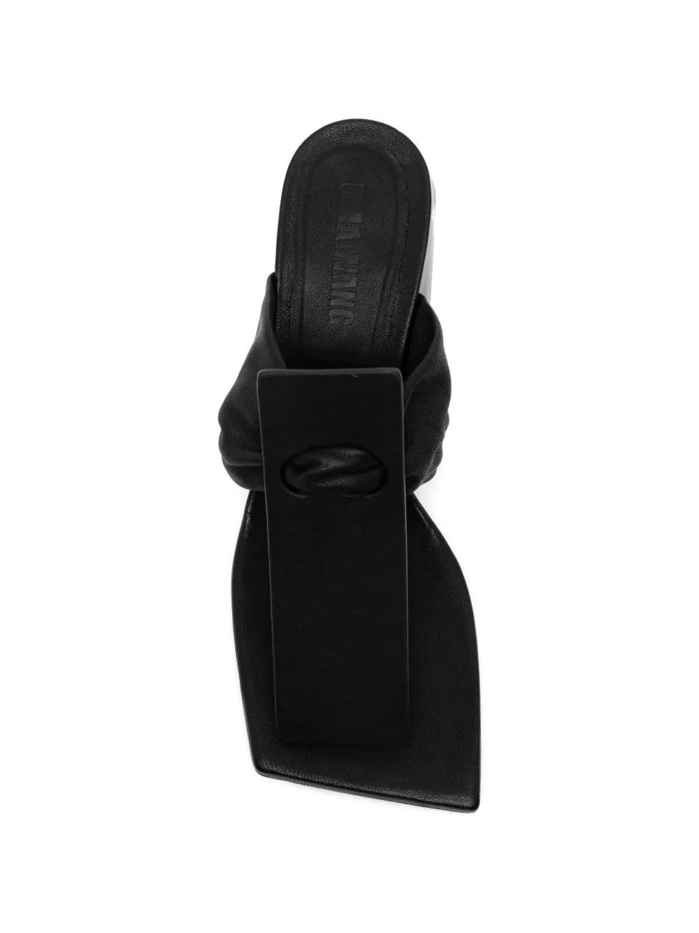 Uma Wang knotted square-toe sandals Zwart