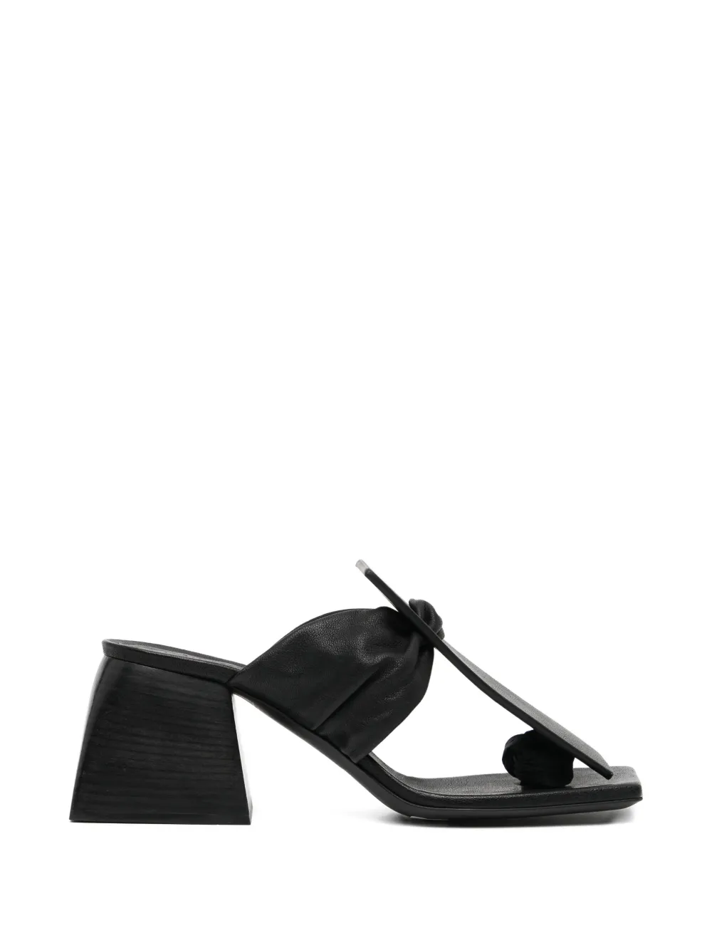 Uma Wang knotted square-toe sandals Zwart
