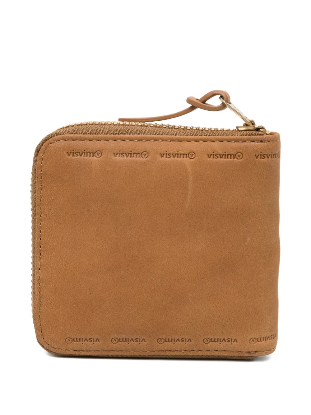  Visvim Portefeuille En Cuir à Design Pliant - Marron 