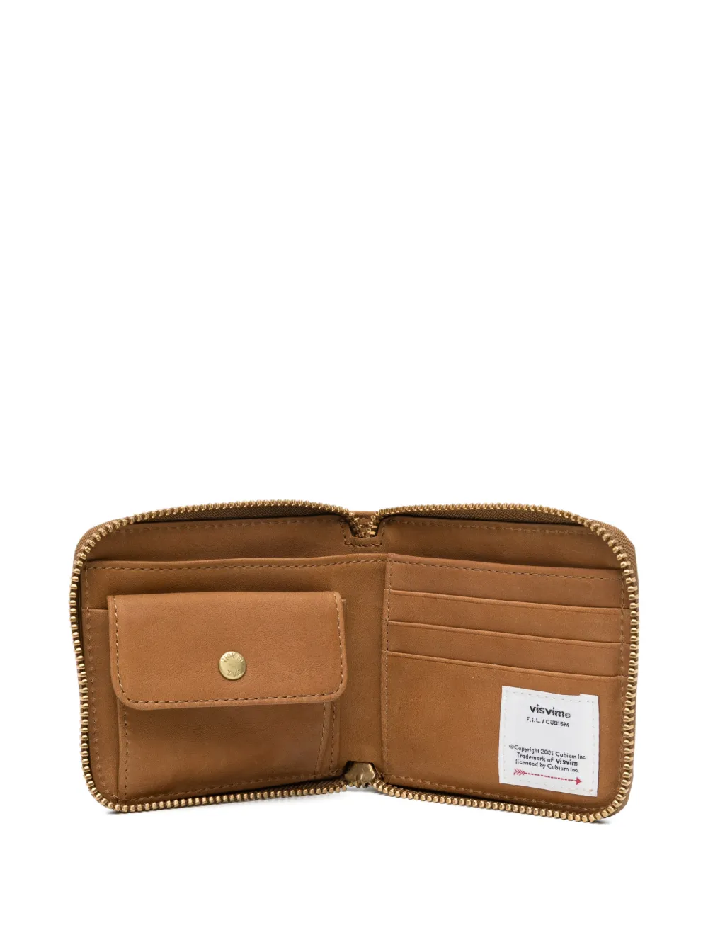  Visvim Portefeuille En Cuir à Design Pliant - Marron 