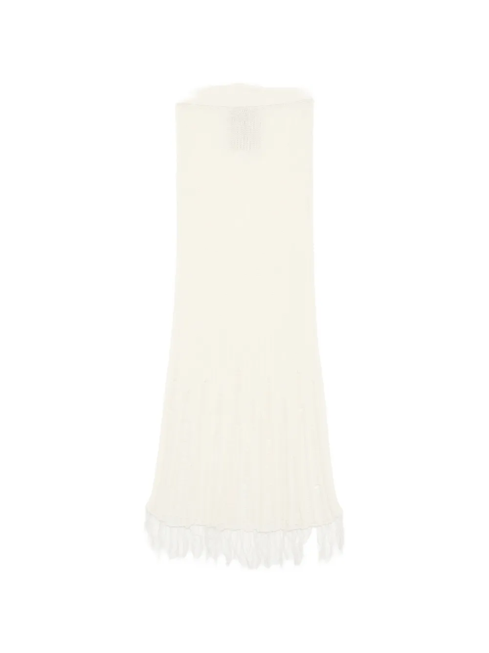 Uma Wang frayed midi skirt - Nude