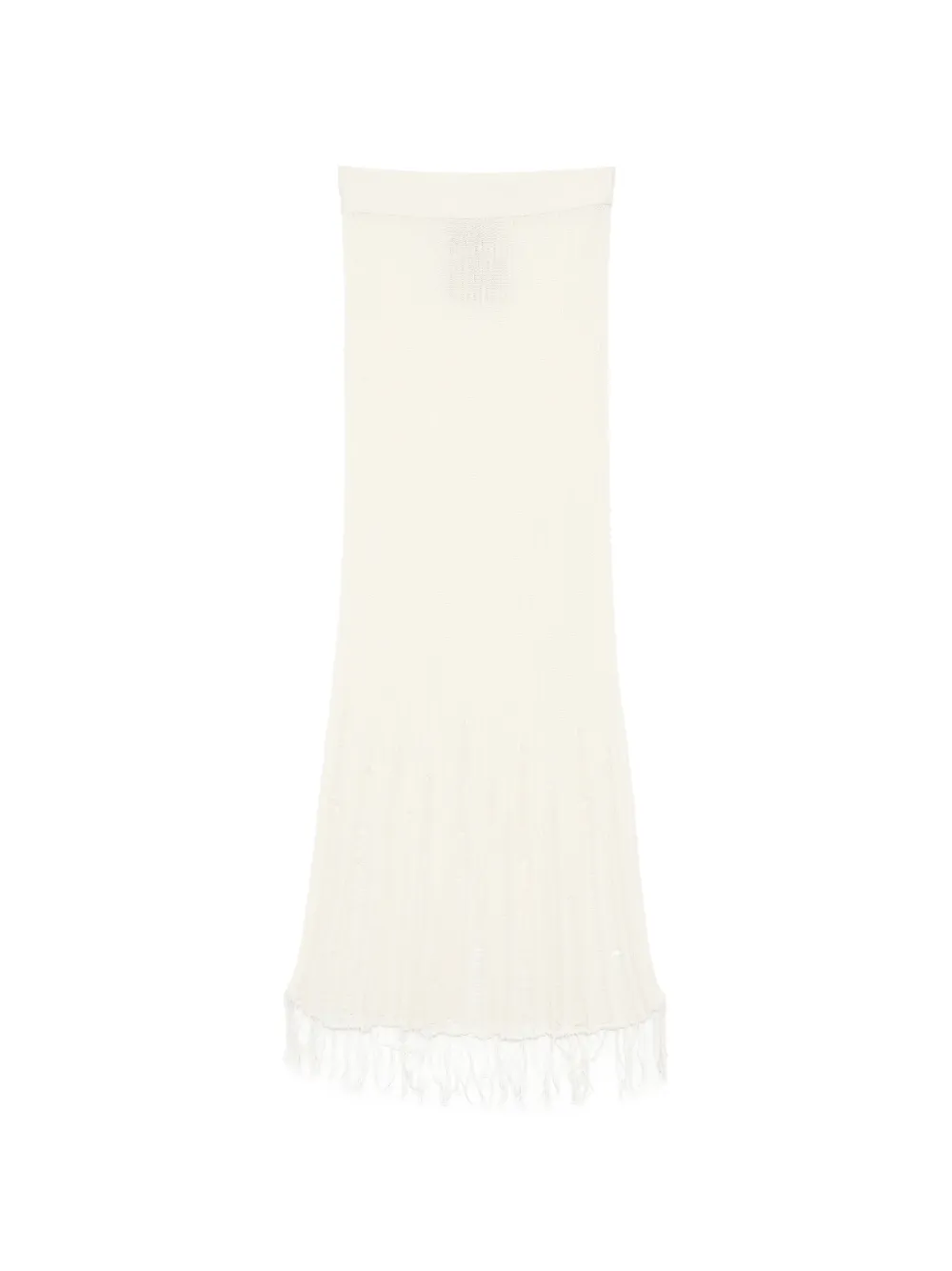 Uma Wang frayed midi skirt - Toni neutri