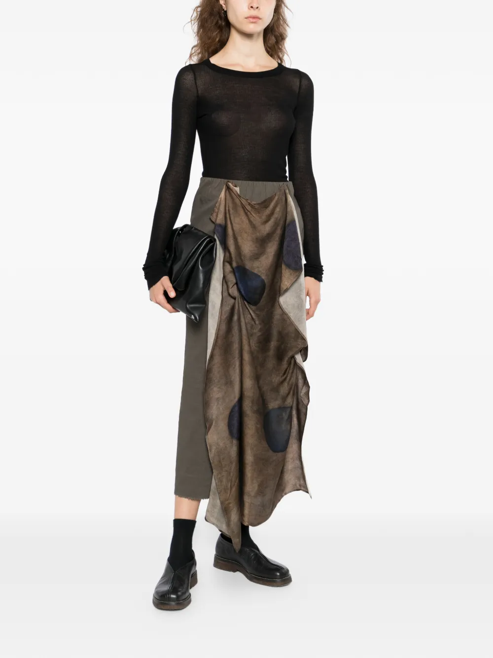 Uma Wang Flared rok Bruin