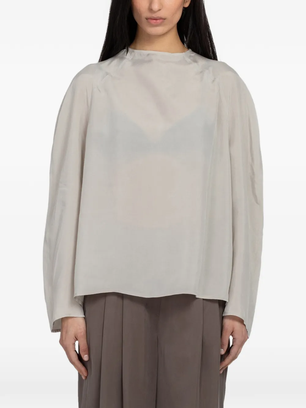 Amomento raglan-sleeve top - Toni neutri