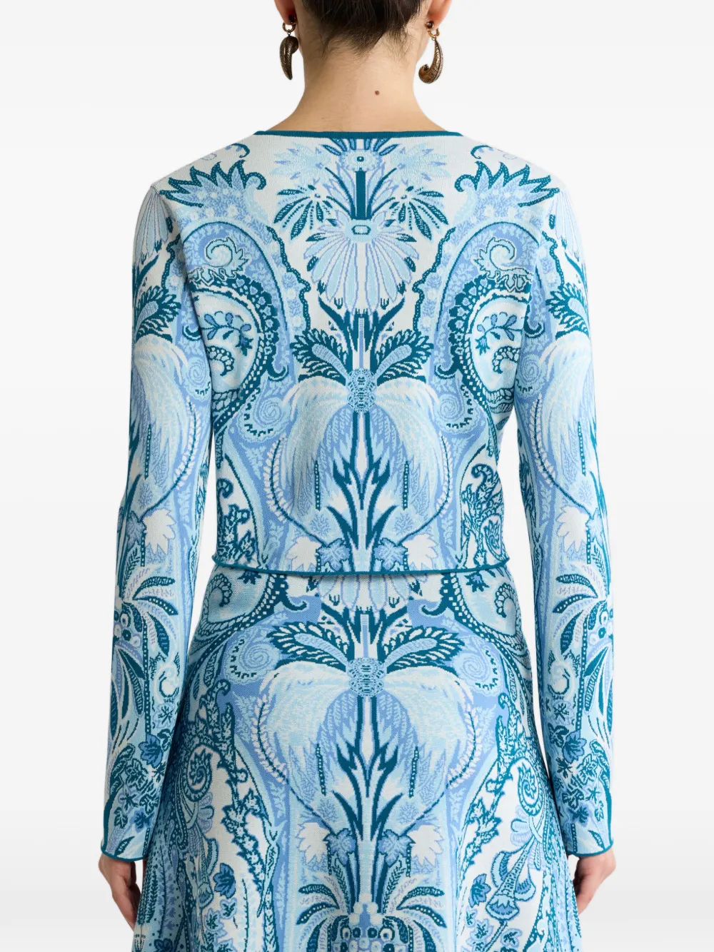 ETRO Vest met jacquard Blauw