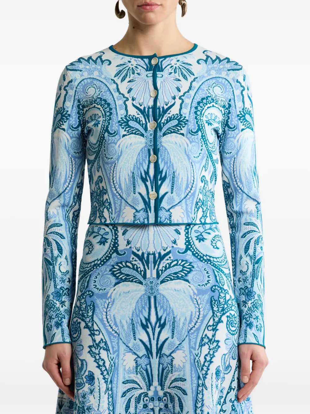 ETRO Vest met jacquard Blauw