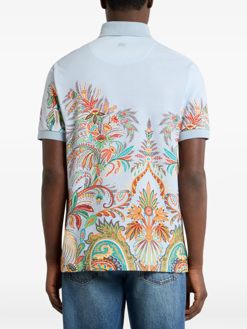 ETRO Poloshirt met bloemenprint Blauw