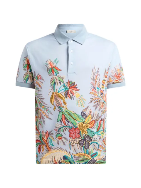ETRO playera tipo polo con estampado floral