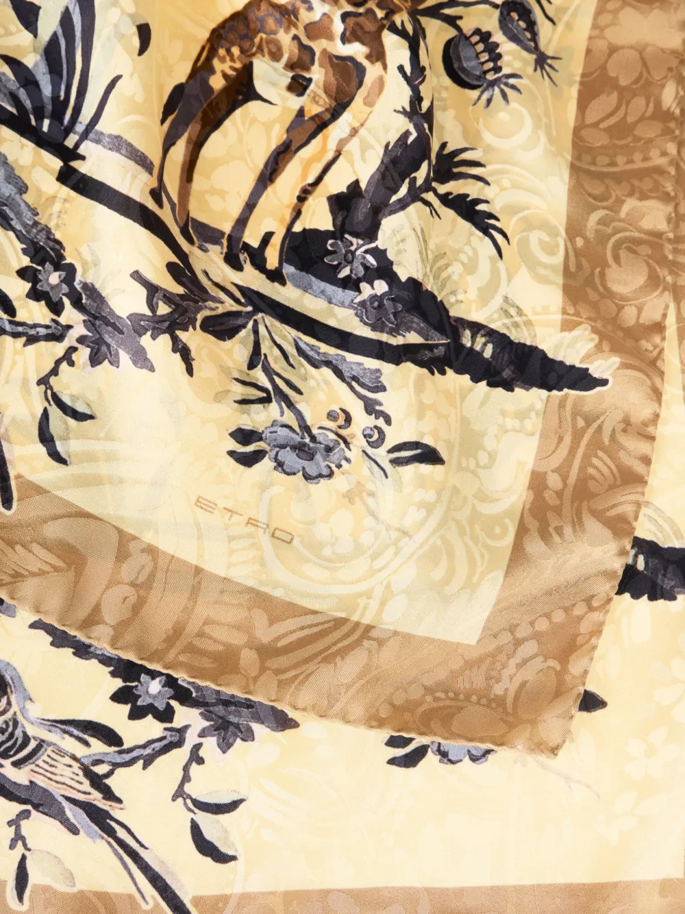 ETRO Sjaal met bloemen jacquard Geel