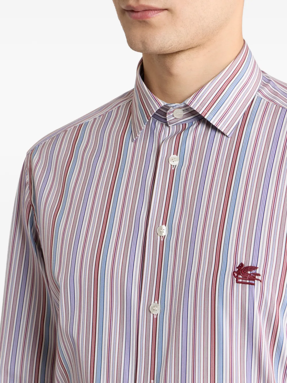 ETRO Gestreept overhemd Roze