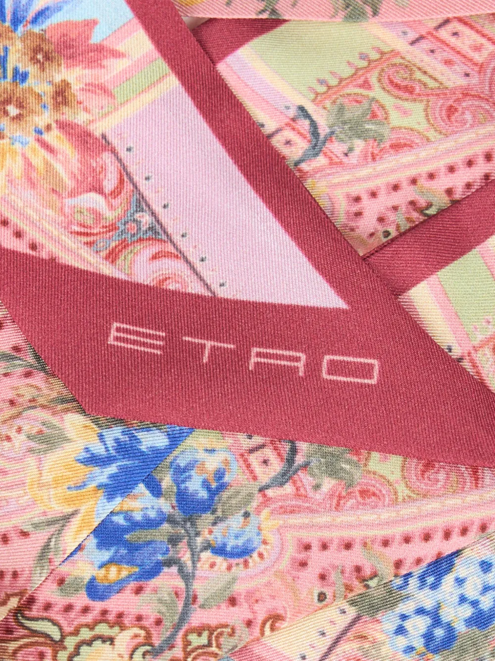 ETRO Zijden sjaal met paisley-print Roze