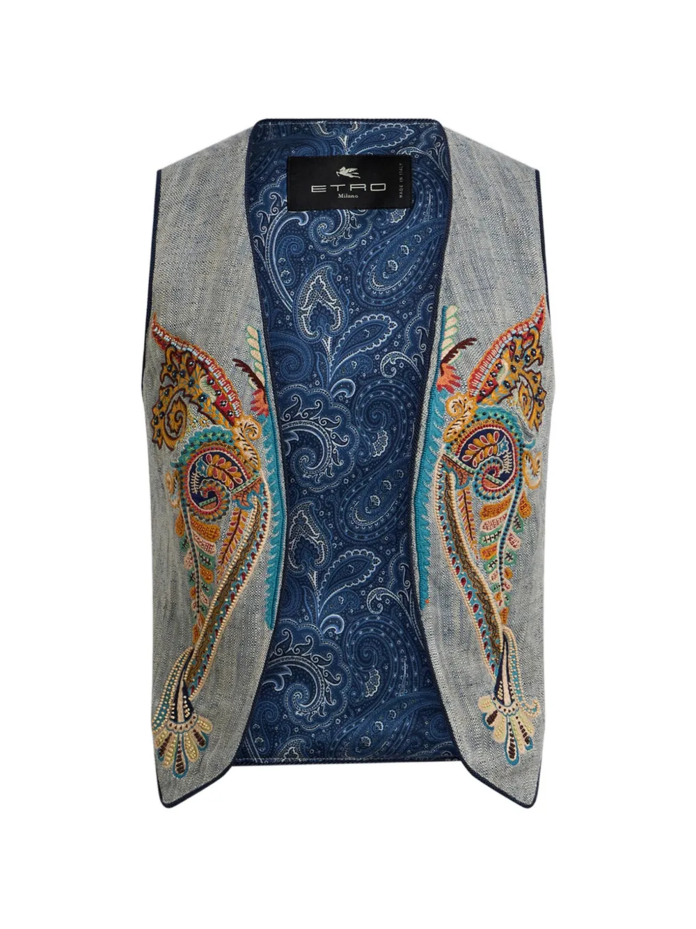 ETRO jacquard waistcoat - Blue