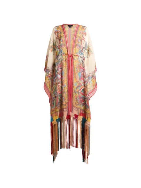 ETRO paisley-print fringed midi dress