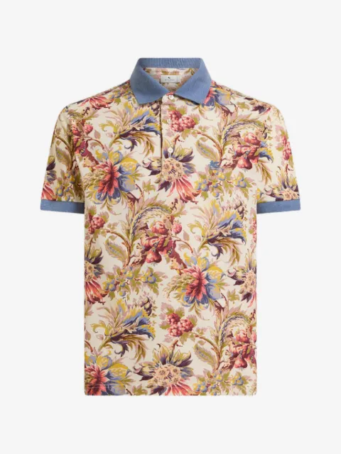 ETRO polo con estampado floral