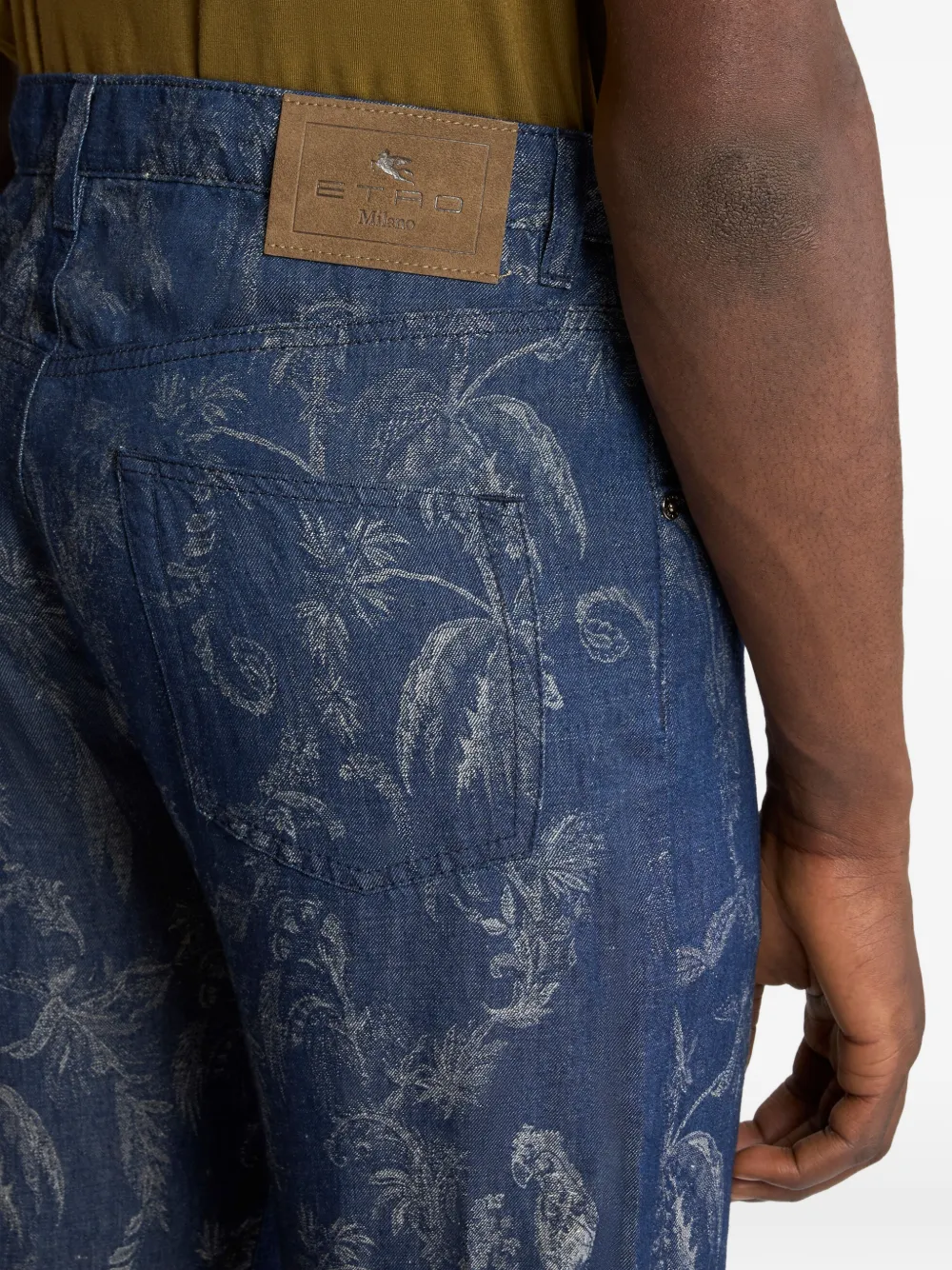 ETRO Jeans met jacquard patroon Blauw