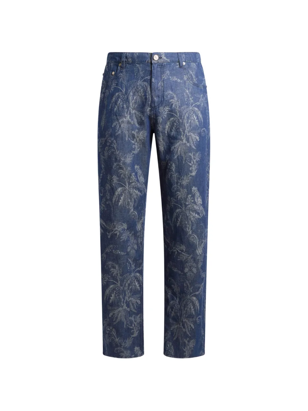 ETRO all-over jacquard-motif jeans - Blu