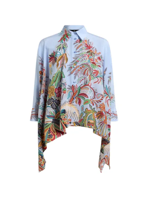 ETRO chemise en soie effet foulard à imprimé cachemire
