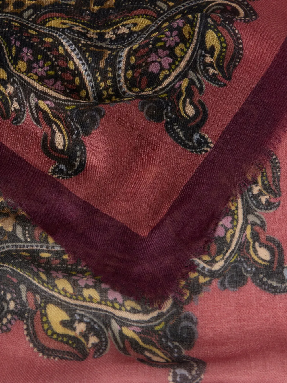 ETRO Wollen kasjmier en zijden sjaal met dier- en paisley-patroon Zwart