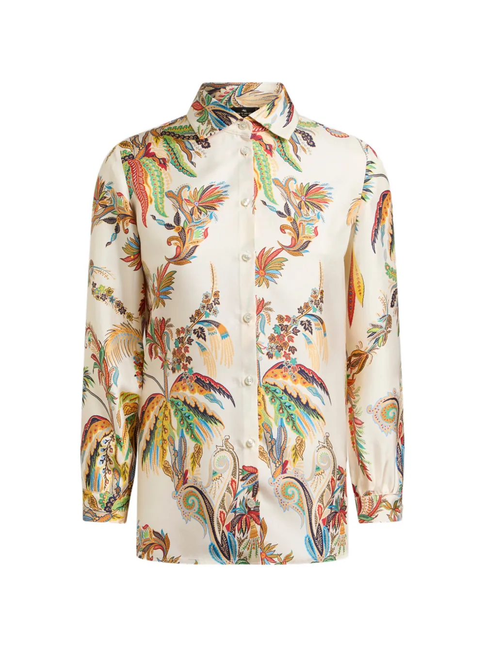 ETRO paisley-print silk shirt - Neutrals