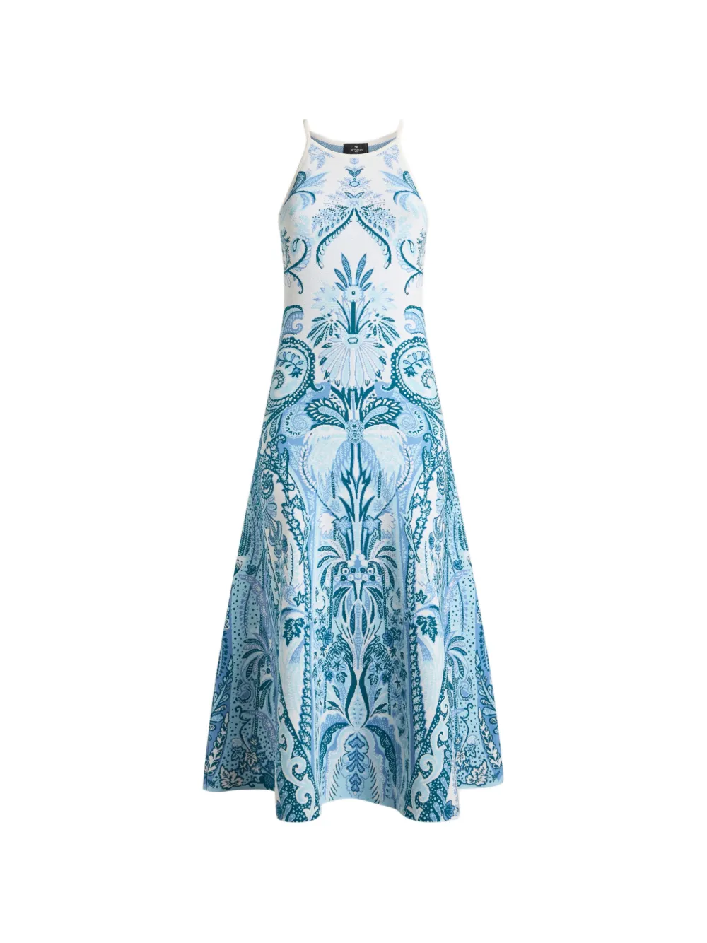 ETRO paisley-jacquard midi dress - Blue