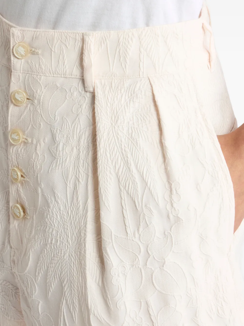 ETRO Rebrodé shorts met jacquard Beige