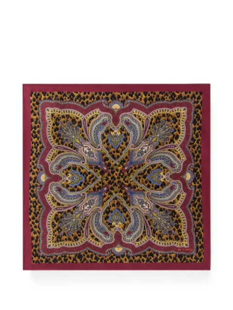 ETRO paisley-print leopard-pattern scarf
