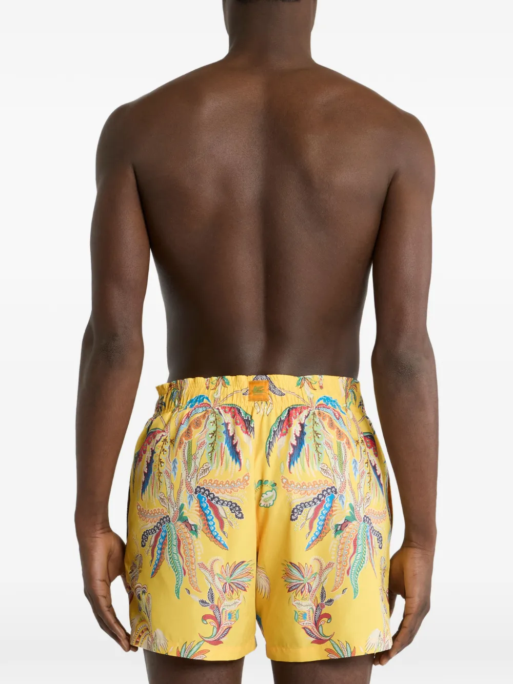 ETRO Zwembroek met palmboomprint Geel