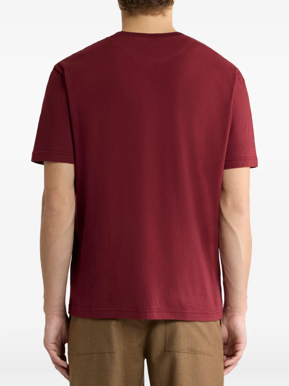ETRO Jersey katoenen T-shirt met verhoogd Pegaso logo Rood